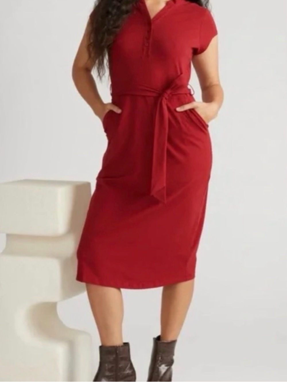 Universal Standard Women's Serengeti Tie Waist Dress Size 18-20